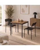 Ensemble table et chaises (3 pièces) Ensemble table et chaises 69 v2 noir, chêne