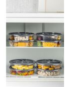 Set di scatole portaoggetti (8 pezzi) antracite