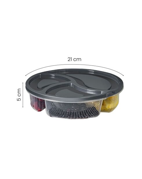 Set di scatole portaoggetti (8 pezzi) antracite