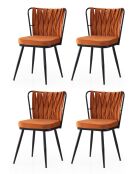 Stuhlset (4 Stück) 224 v4 Riemen schwarz und orange