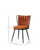 Stuhlset (4 Stück) 224 v4 Riemen schwarz und orange