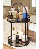 Schwarzer Badezimmer-Organizer - 23 x 39 x 23 cm