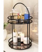 Schwarzer Badezimmer-Organizer - 23 x 39 x 23 cm