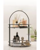Schwarzer Badezimmer-Organizer - 23 x 39 x 23 cm