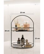Schwarzer Badezimmer-Organizer - 23 x 39 x 23 cm