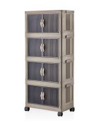 Armario multifuncional marrón claro - 56 x 127 x 56 cm