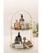 Organizer da bagno dorato - 23 x 39 x 23 cm