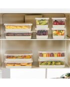 Koelkast-organizerset (10 stuks) grijs
