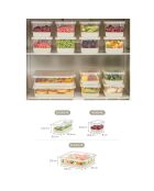 Koelkast-organizerset (10 stuks) grijs