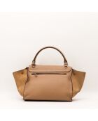 Sac en cuir Trapèze beige - 29.5 x 23 x 17.5 cm