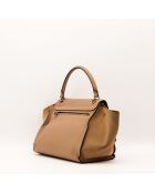 Sac en cuir Trapèze beige - 29.5 x 23 x 17.5 cm