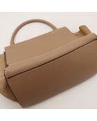 Sac en cuir Trapèze beige - 29.5 x 23 x 17.5 cm