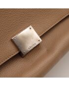 Sac en cuir Trapèze beige - 29.5 x 23 x 17.5 cm