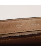 Sac en cuir Trapèze beige - 29.5 x 23 x 17.5 cm