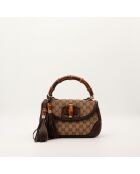 Sac en cuir Bambou 1947 beige - 25 x 17 x 9 cm