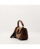 Sac en cuir Bambou 1947 beige - 25 x 17 x 9 cm