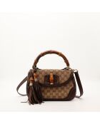 Sac en cuir Bambou 1947 beige - 25 x 17 x 9 cm