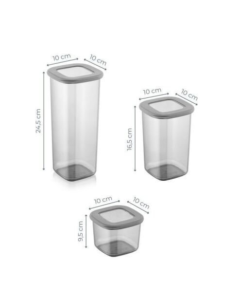Juego de cajas de almacenamiento (24 piezas) antracita
