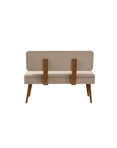 Ensemble table et chaises de salle à manger extensibles (6 pièces) Vina noix, crème