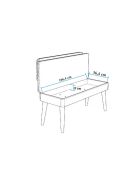 Ensemble table et chaises de salle à manger extensibles (6 pièces) Vina noix, crème