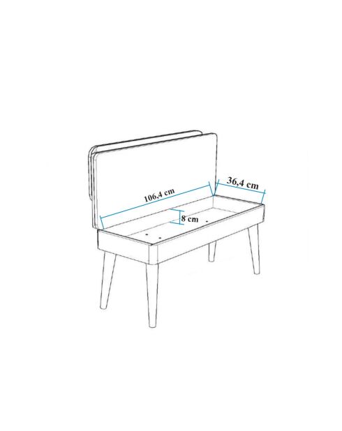 Ensemble table et chaises de salle à manger extensibles (6 pièces) Vina noix, crème