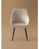 Set crèmestoelen Nova (2 stuks), zwart