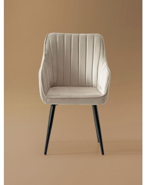 Set crèmestoelen Nova (2 stuks), zwart