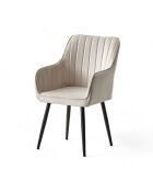 Set crèmestoelen Nova (2 stuks), zwart