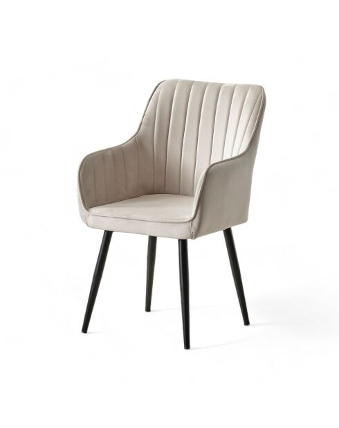 Set crèmestoelen Nova (2 stuks), zwart