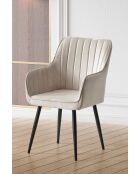 Set crèmestoelen Nova (2 stuks), zwart