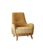 Silla plegable azteca amarilla - 88 x 75 x 95 cm