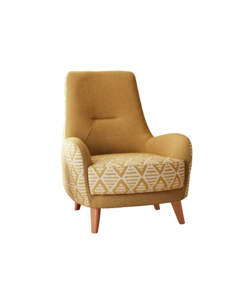 Silla plegable azteca amarilla - 88 x 75 x 95 cm