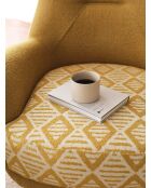 Silla plegable azteca amarilla - 88 x 75 x 95 cm