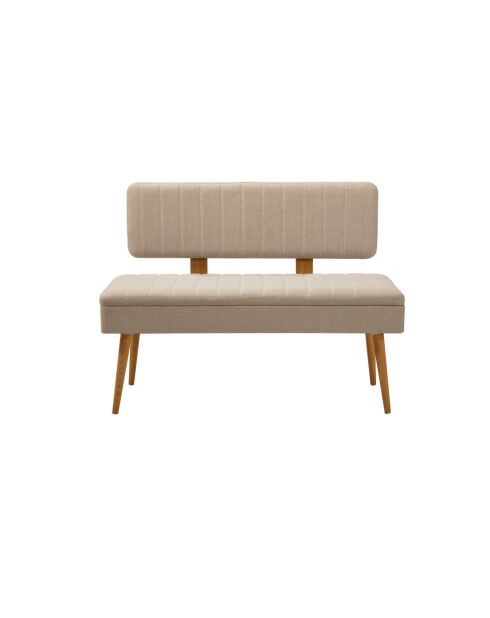 Ensemble table et chaises de salle à manger extensibles (6 pièces) Vina pin de l'atlantique, crème