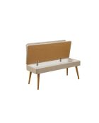 Ensemble table et chaises de salle à manger extensibles (6 pièces) Vina pin de l'atlantique, crème