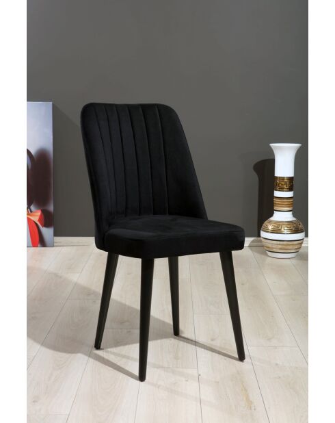 Stoelenset Vega zwart (4 stuks)