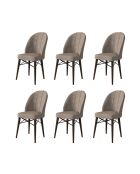 Ritim cappuccino stoelenset (6 stuks), bruin
