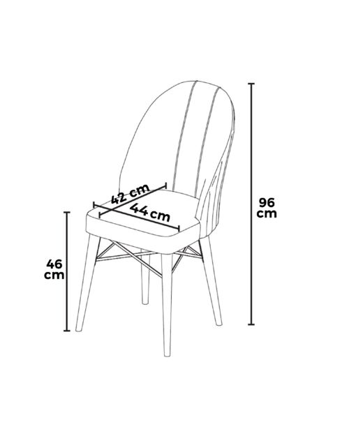 Ritim cappuccino stoelenset (6 stuks), bruin