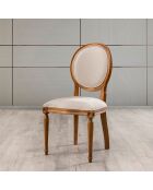 Tree 42 beige notenhouten stoel - 98 x 48 x 49 cm