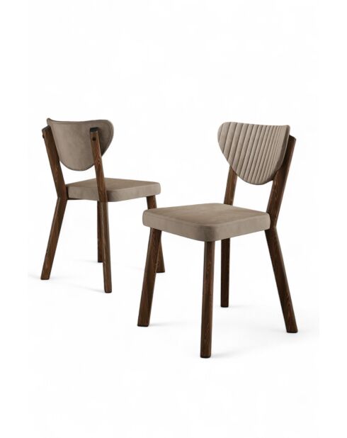 Arfe cappuccino stoelenset (6 stuks), bruin