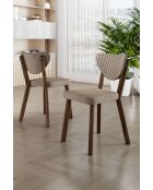 Arfe cappuccino stoelenset (6 stuks), bruin