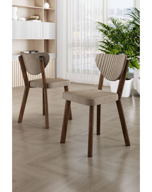 Arfe cappuccino stoelenset (6 stuks), bruin