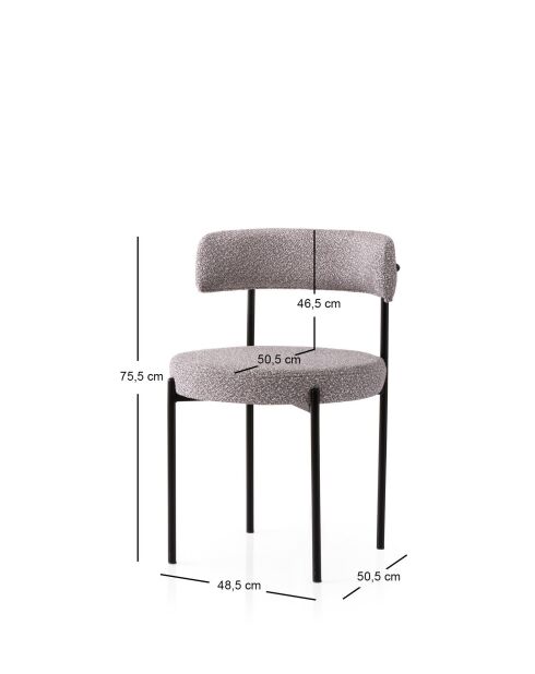 Gini 4006 v2 stoelenset zwart en grijs (2 stuks)