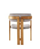 CO-035 stoel van eikenhout en lichtbruin - 49 x 58 x 76 cm
