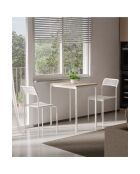 Ensemble table et chaises (3 pièces) Ensemble table et chaises 69 blanc, chêne