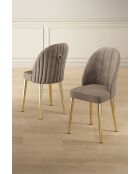 Mara cappuccino stoelenset (6 stuks), goud