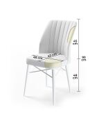 Flex-stoelset (4 stuks) crème, bruin