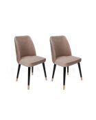 Hugo 364 v2 beige, zwarte en gouden stoelset (2 stuks)