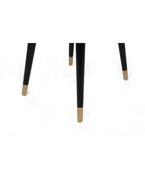 Hugo 364 v2 beige, zwarte en gouden stoelset (2 stuks)