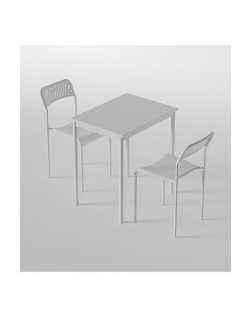 Ensemble table et chaises (3 pièces) Ensemble table et chaises 69 blanc